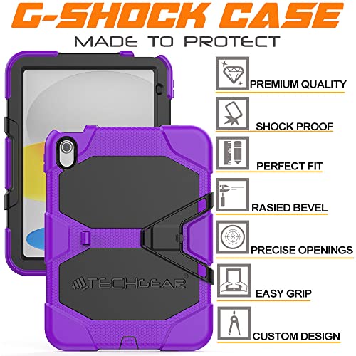 [G-SHOCK Case] Heavy Duty Long Survival Screen Protector Case for Apple iPad 11th & 10th Generation, iPad 2025 / 2022