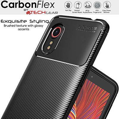 [CarbonFlex Case] Premium Shockproof Soft Slim Cover with Carbon Fibre Effect For Samsung Galaxy XCover 5