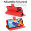 [Wallet Case] Protective Cover with Cash & Card Holder, Stand and Wrist Strap For Samsung Galaxy A21s