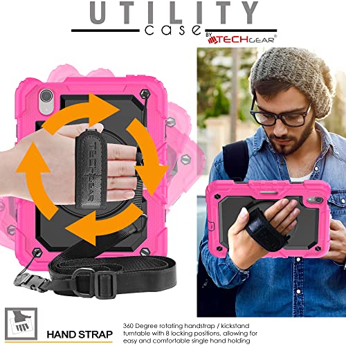 [UTILITY Case] Full Body Shockproof Case with Stand, Hand & Shoulder Strap for Apple iPad Mini 7 / Mini 6 8.3" [7th / 6th Generation]