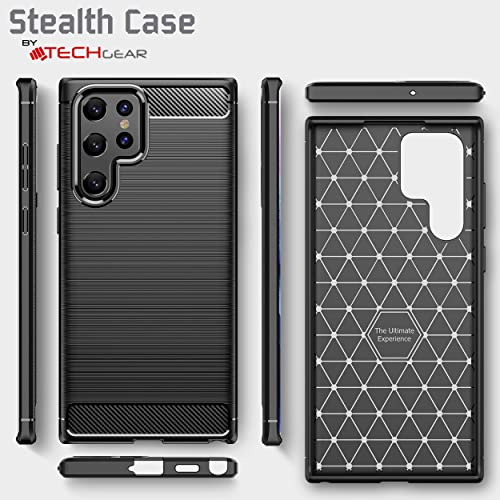 [Stealth Case] Samsung Galaxy S22 Ultra Soft Protective Slim Cover with Carbon Fibre Detailing