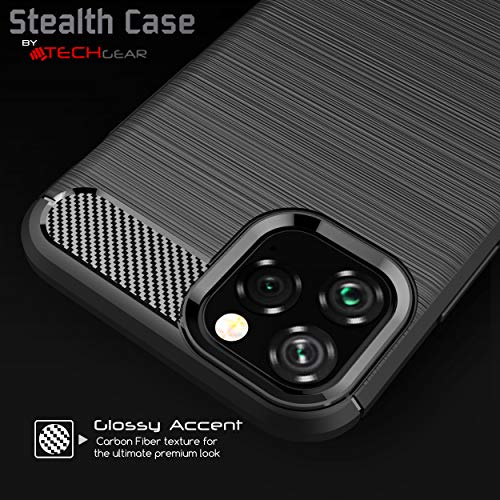 [Stealth Case] iPhone 11 Pro Soft Protective Slim Cover with Carbon Fibre Detailing
