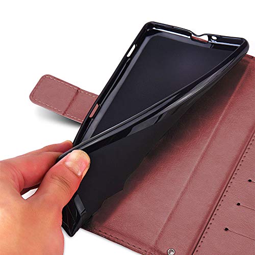 [Wallet Case] Protective Cover with Cash & Card Holder, Stand and Wrist Strap For Apple iPhone XS Max