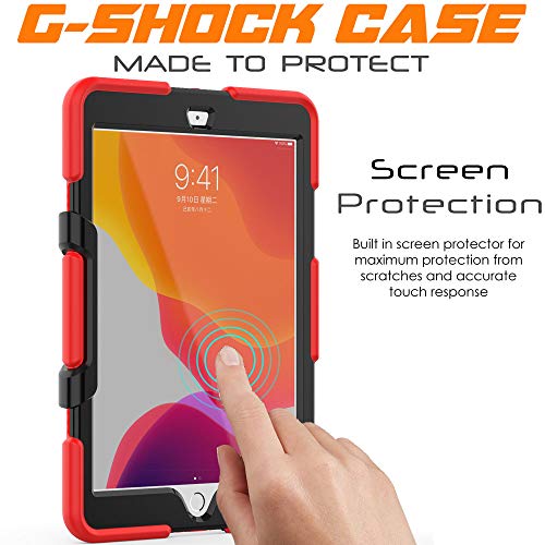 [G-SHOCK Case] Heavy Duty Long Survival Screen Protector Case for iPad 10.2" 2021, 2020, 2019 [9th/8th/7th Generation]