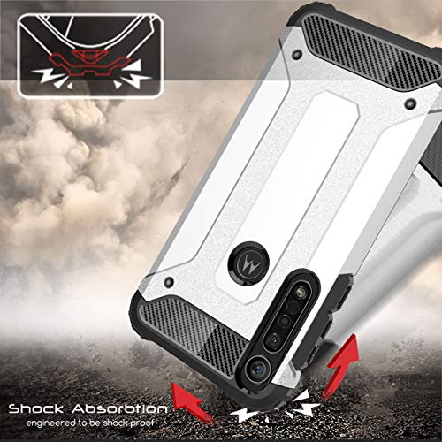 [Tough Armoured Case] ShockProof Dual-Layer Protective Heavy Duty Cover for Motorola Moto G8 Plus