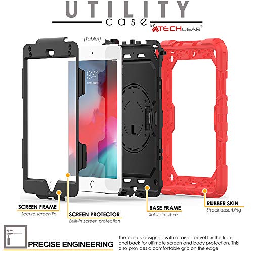 [UTILITY Case] Full Body Shockproof Case with Stand, Hand & Shoulder Strap for Apple iPad Mini 5 / iPad Mini 4
