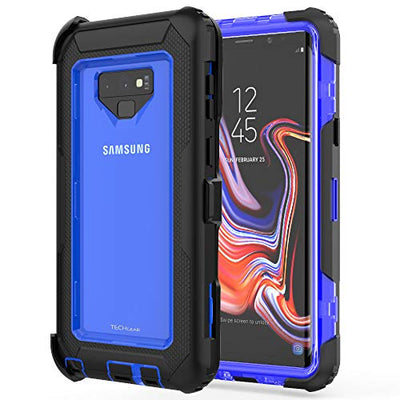 [Contender Case] Samsung Galaxy Note 9 Heavy Duty Case with Built-in Screen Protector, 360 [Full Body] Protective Cover with Kick Stand