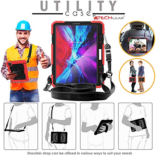 [UTILITY Case] Full Body Shockproof Case with Stand, Hand & Shoulder Strap for Apple iPad Pro 11" 2022 & 2021 [4th & 3rd Generations]