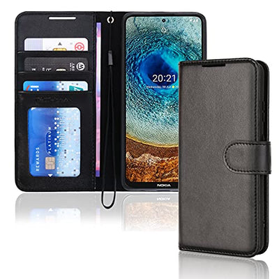 [Wallet Case] Protective Cover with Cash & Card Holder, Stand and Wrist Strap For Nokia X10 / X20