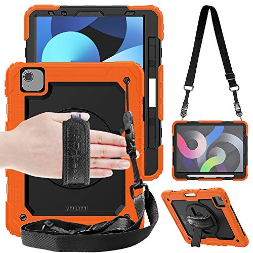 [UTILITY Case] Full Body Shockproof Case with Stand, Hand & Shoulder Strap for Apple iPad Air 5 / Air 4 10.9"