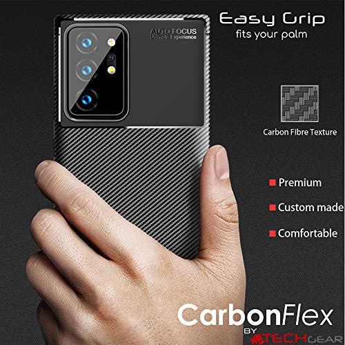 [CarbonFlex Case] Premium Shockproof Soft Slim Cover with Carbon Fibre Effect For Samsung  Galaxy Note 20 Ultra
