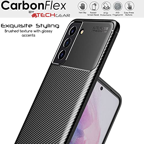 [CarbonFlex Case] Premium Shockproof Soft Slim Cover with Carbon Fibre Effect For Samsung  Galaxy S21 FE