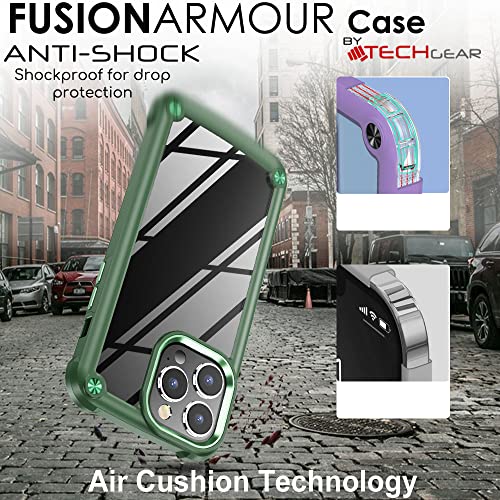 [Fusion Armour Case] Premium Hybrid Tough Heavy Duty, Rugged, Clear Back Bumper Case for Apple iPhone 14 Pro Max 6.7"
