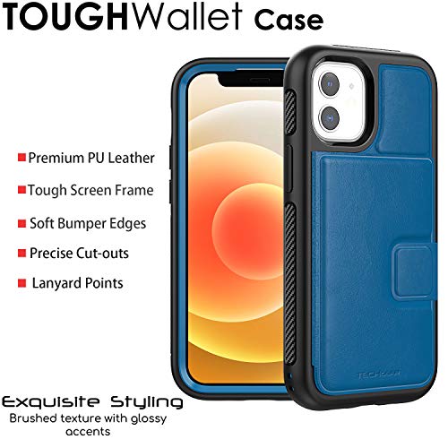 Tough Armoured Wallet 360 ShockProof Case with Card Slots & Stand for Apple iPhone 12 Mini