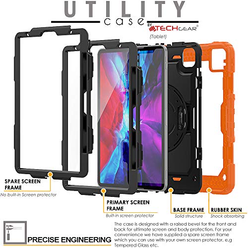 [UTILITY Case] Full Body Shockproof Case with Stand, Hand & Shoulder Strap for Apple iPad Pro 11" 2022 & 2021 [4th & 3rd Generations]