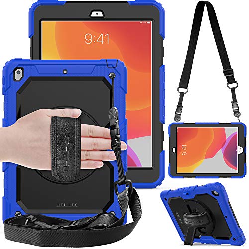 [UTILITY Case] Full Body Shockproof Case with Stand, Hand & Shoulder Strap for Apple iPad 10.2" 2021 - 2019 [9th/8th/7th Generation]