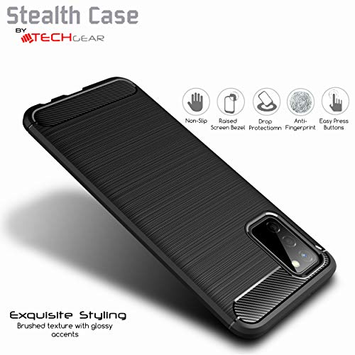 [Stealth Case] Samsung Galaxy A03s Soft Protective Slim Cover with Carbon Fibre Detailing