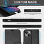 [Leather Wallet Case] Genuine Leather [RFID Blocking] Magnetic Flip Case with Card & Slots and Stand For iPhone 14 Plus