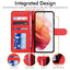 [Wallet Case] Protective Cover with Cash & Card Holder, Stand and Wrist Strap For Samsung Galaxy S21 FE 5G