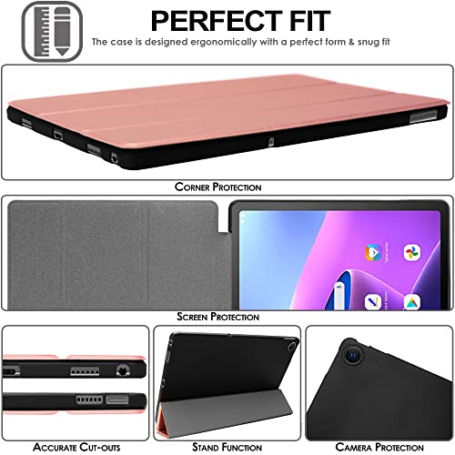 [Smart Case] Slim Stand Cover with Auto Sleep/Wake for Lenovo Tab M10 Plus 3rd Gen 2022 (10.6") TB125 / TB128