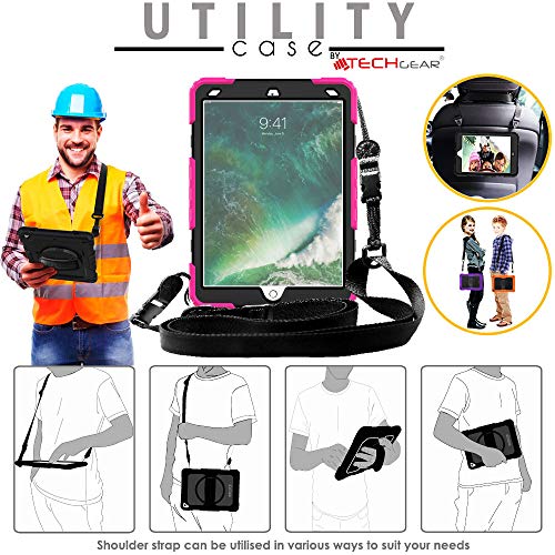 [UTILITY Case] Full Body Shockproof Case with Stand, Hand & Shoulder Strap for Apple iPad Air 3rd Gen 2019 / iPad Pro 10.5"