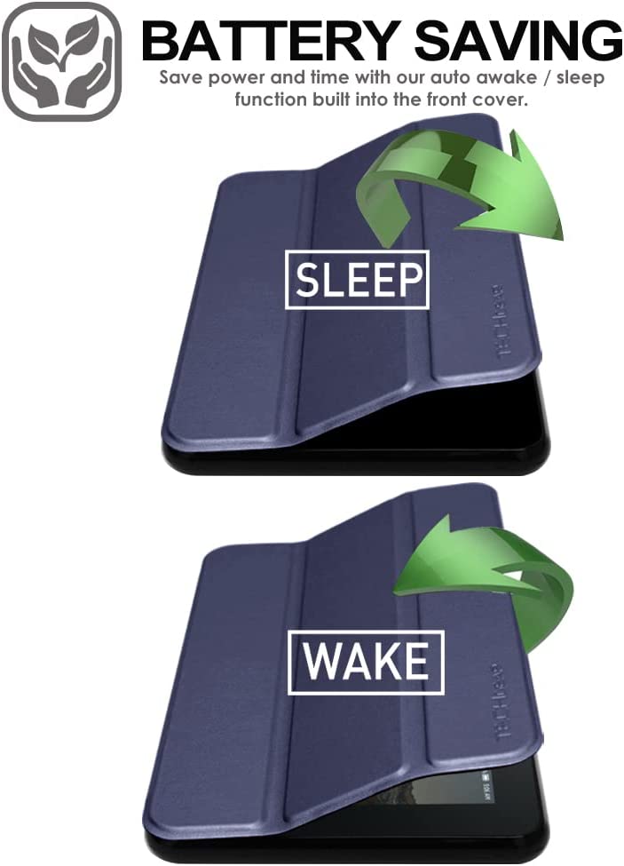 [Smart Case] Slim Stand Cover with Auto Sleep/Wake for Amazon Fire 7 (2022 / 12th Generation)