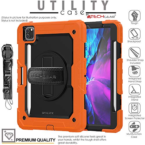 [UTILITY Case] Full Body Shockproof Case with Stand, Hand & Shoulder Strap for Apple iPad Pro 11" 2022 & 2021 [4th & 3rd Generations]