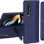 Samsung Galaxy Z Fold 4 Phone Case, [Interchangeable S-Pen Holder / Kickstand] [Front Screen Frame] Ultra-thin Hard PC Bumper Full Protective Cover