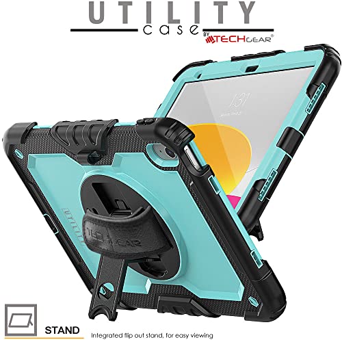 [UTILITY Case] Full Body Shockproof Case with Stand, Hand & Shoulder Strap for Apple iPad 11th & 10th Generation, iPad 2025 / 2022