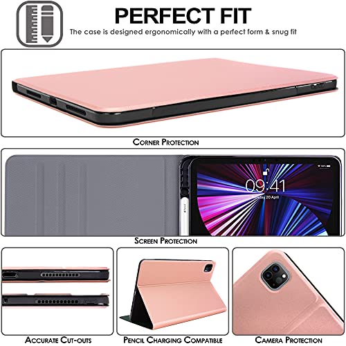 [Smart Case] Slim Stand Cover with Auto Sleep/Wake for Apple iPad Pro 12.9" (6th / 5th / 3rd / 2nd Generation)
