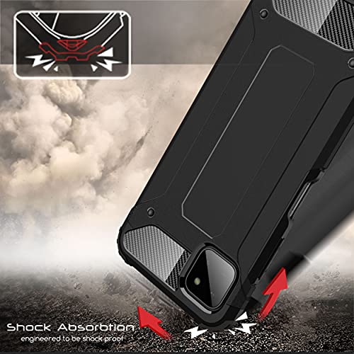 [Tough Armoured Case] ShockProof Dual-Layer Protective Heavy Duty Cover for Samsung Galaxy A22 5G