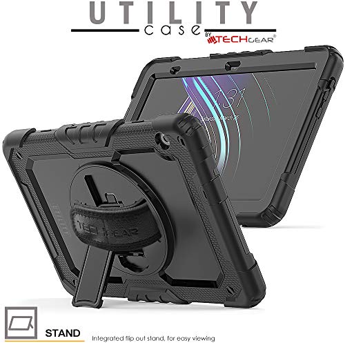 [UTILITY Case] Full Body Shockproof Case with Stand, Hand & Shoulder Strap for Huawei Mediapad T5 10.1 Inch 2018