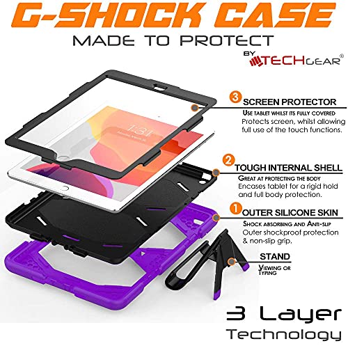 [G-SHOCK Case] Heavy Duty Long Survival Screen Protector Case for iPad 10.2" 2021, 2020, 2019 [9th/8th/7th Generation]
