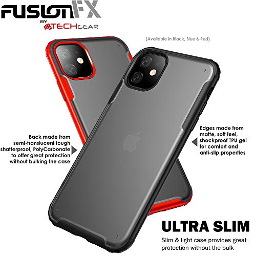 [Fusion FX Case] Slim & Light Tough Fused Gel Bumper & Hard Back Matte Case for iPhone 11