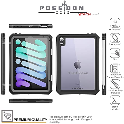 [Poseidon Case] Waterproof Case for Apple iPad Mini 7 / Mini 6 8.3" [7th / 6th Generation]
