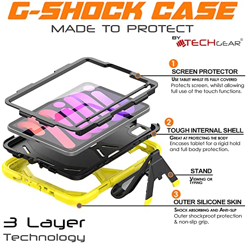 [G-SHOCK Case] Heavy Duty Long Survival Screen Protector Case for Apple iPad Mini 7 / Mini 6 8.3" [7th / 6th Generation]