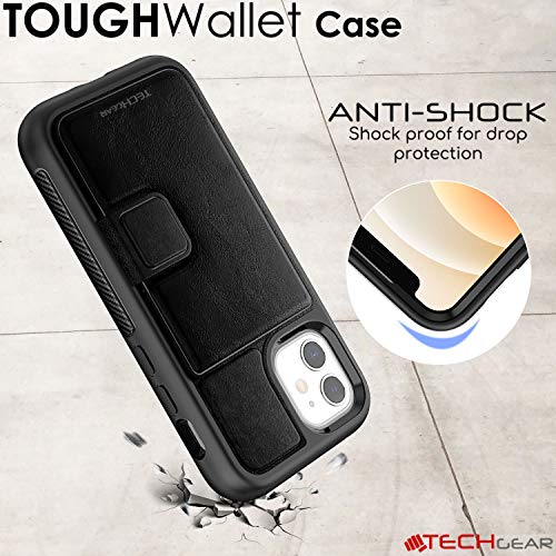 Tough Armoured Wallet 360 ShockProof Case with Card Slots & Stand for Apple iPhone 12 Mini