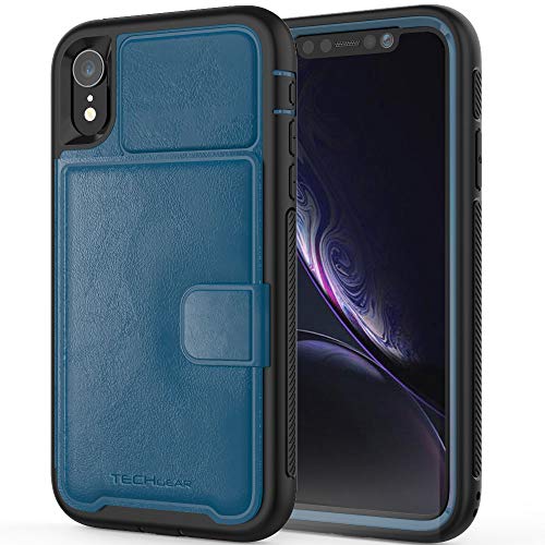 Tough Armoured Wallet 360 ShockProof Case with Card Slots & Stand for Apple iPhone XR