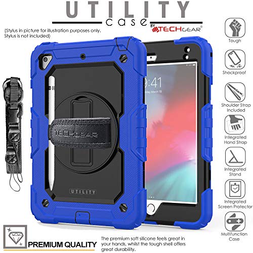 [UTILITY Case] Full Body Shockproof Case with Stand, Hand & Shoulder Strap for Apple iPad Mini 5 / iPad Mini 4