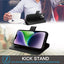 [Leather Wallet Case] Genuine Leather [RFID Blocking] Magnetic Flip Case with Card & Slots and Stand For iPhone 14 6.1"