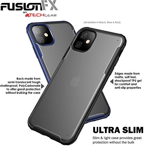 [Fusion FX Case] Slim & Light Tough Fused Gel Bumper & Hard Back Matte Case for iPhone 11