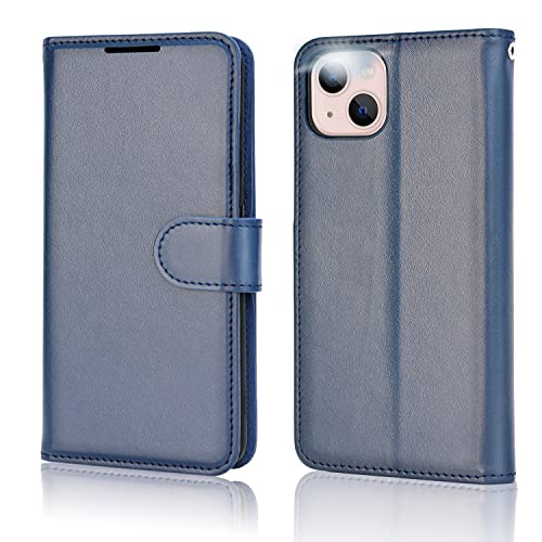 [Wallet Case] Protective Cover with Cash & Card Holder, Stand and Wrist Strap For Apple iPhone 13