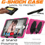 [G-SHOCK Case] Heavy Duty Long Survival Screen Protector Case for iPad 10.2" 2021, 2020, 2019 [9th/8th/7th Generation]