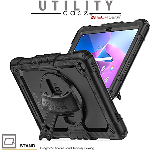 [UTILITY Case] Full Body Shockproof Case with Stand, Hand & Shoulder Strap for Lenovo Tab M10 Plus 3rd Gen 2022 (10.6") TB125 / TB128