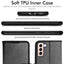 [Wallet Case] Protective Cover with Cash & Card Holder, Stand and Wrist Strap For Samsung Galaxy S22