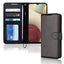 [Wallet Case] Protective Cover with Cash & Card Holder, Stand and Wrist Strap For Samsung Galaxy A12