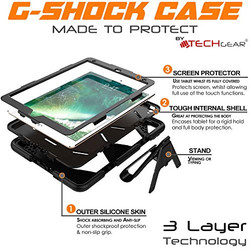[G-SHOCK Case] Heavy Duty Long Survival Screen Protector Case for Apple iPad Air 3 2019, iPad Pro 10.5"