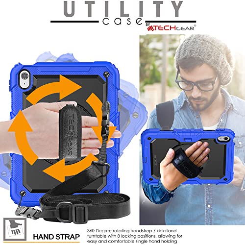 [UTILITY Case] Full Body Shockproof Case with Stand, Hand & Shoulder Strap for Apple iPad 11th & 10th Generation, iPad 2025 / 2022