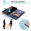 [Leather Wallet Case] Genuine Leather [RFID Blocking] Magnetic Flip Case with Card & Slots and Stand For Samsung Galaxy S22 Ultra