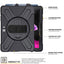 [X-Case] Rugged Armour Case with Stand, Hand & Shoulder Strap for Microsoft Surface Go 4 / Surface Go 3 / Go 2 10.5"